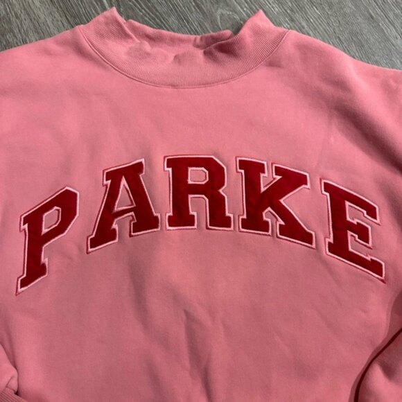Parke Valentine's Day Mockneck Sweatshirt Pink Red XXL limited edition - Picture 2 of 7